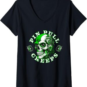 Greenline Creeps Womens V-Neck T-Shirt