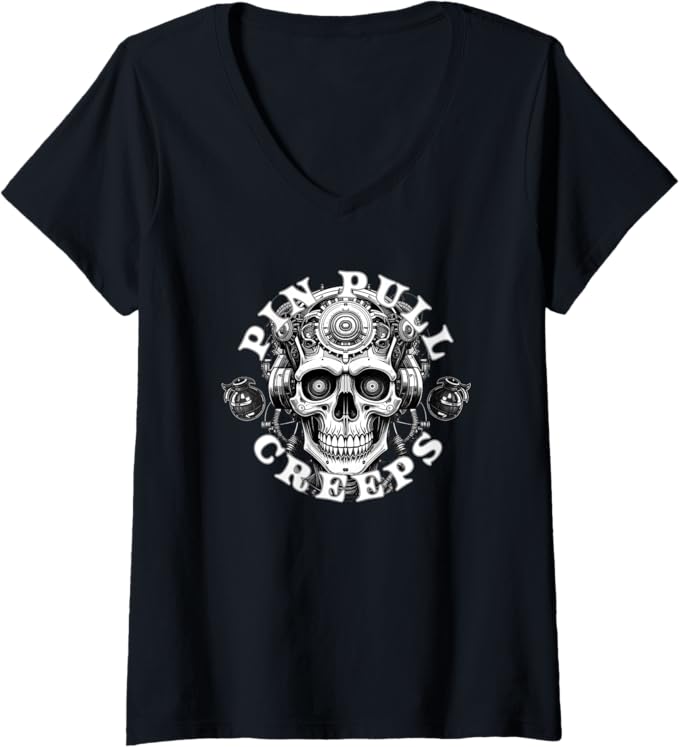 Candy Flipped Creeps Womens V-Neck T-Shirt