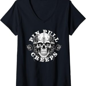 Mind Lag Creeps Womens V-Neck T-Shirt