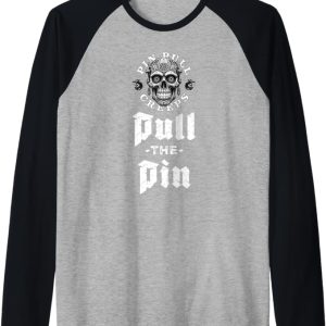 Pull the Pin Raglan Baseball Tee