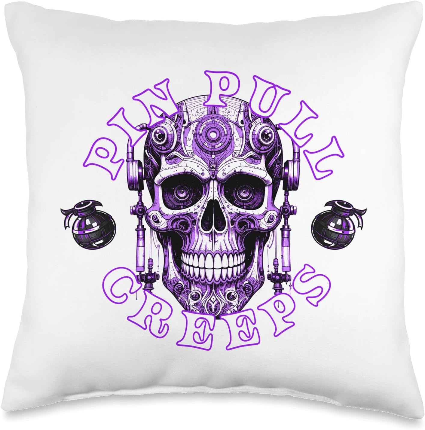 Cranial Nerve Creeps Throw Pillow