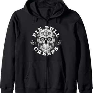 Petal Glitch Creeps Zip Hoodie