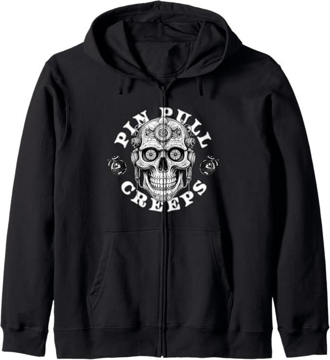 Petal Glitch Creeps Zip Hoodie