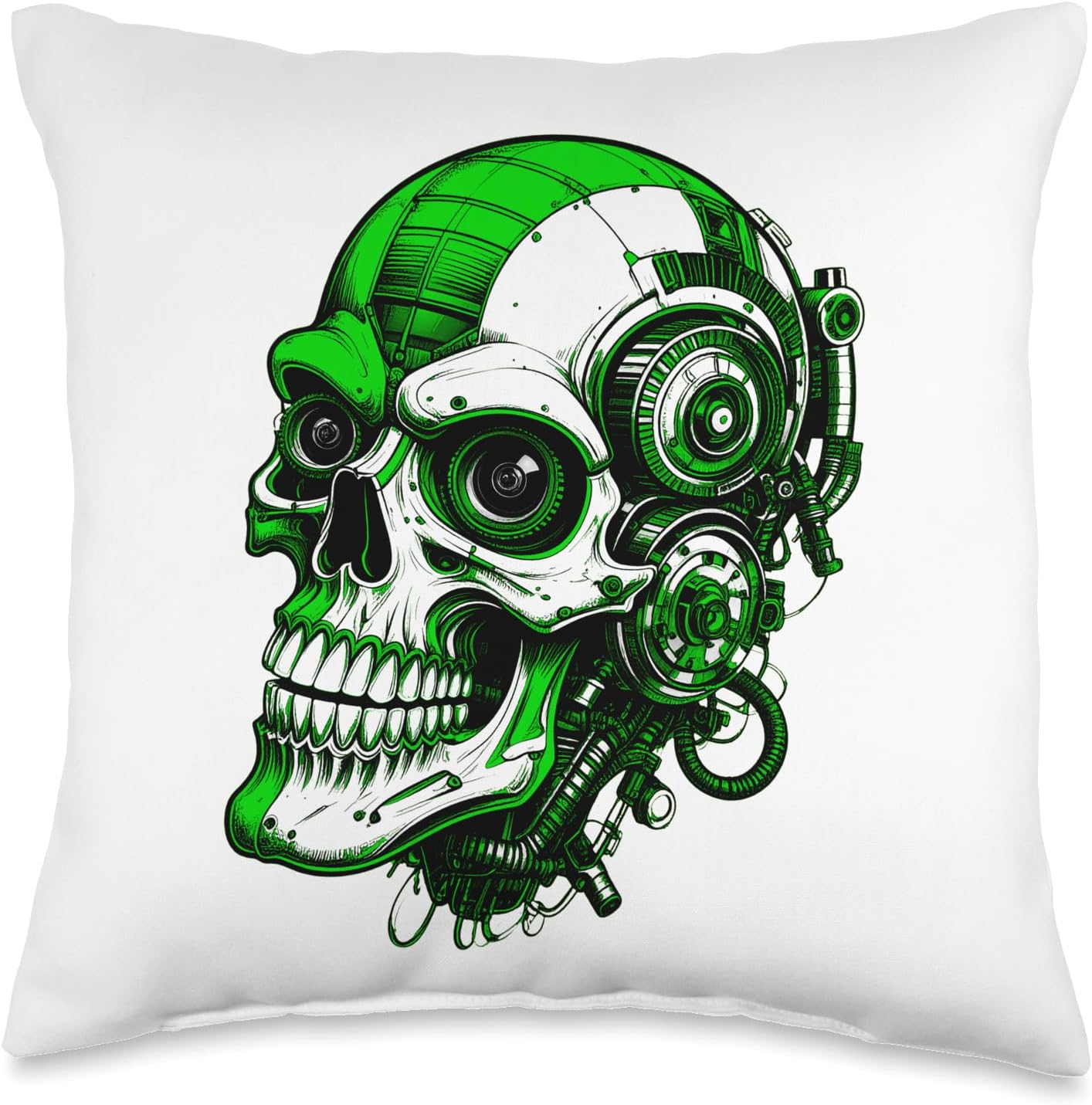 Greenline Creeps Throw Pillow