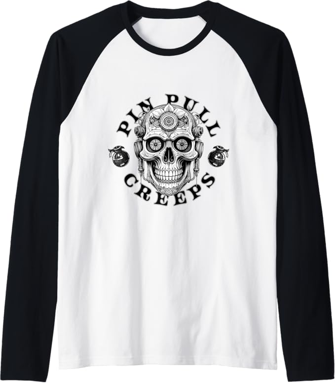Petal Glitch Creeps Raglan Baseball Tee