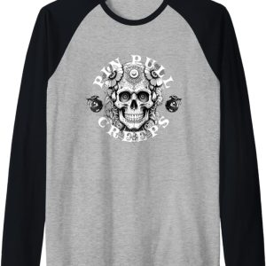 Sticky Bloom Creeps Raglan Baseball Tee
