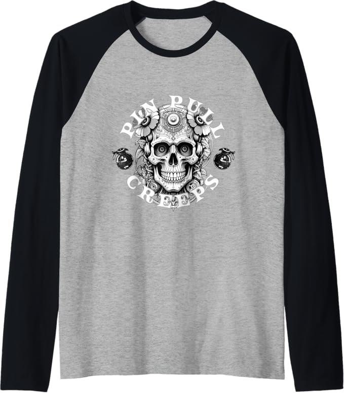 Sticky Bloom Creeps Raglan Baseball Tee