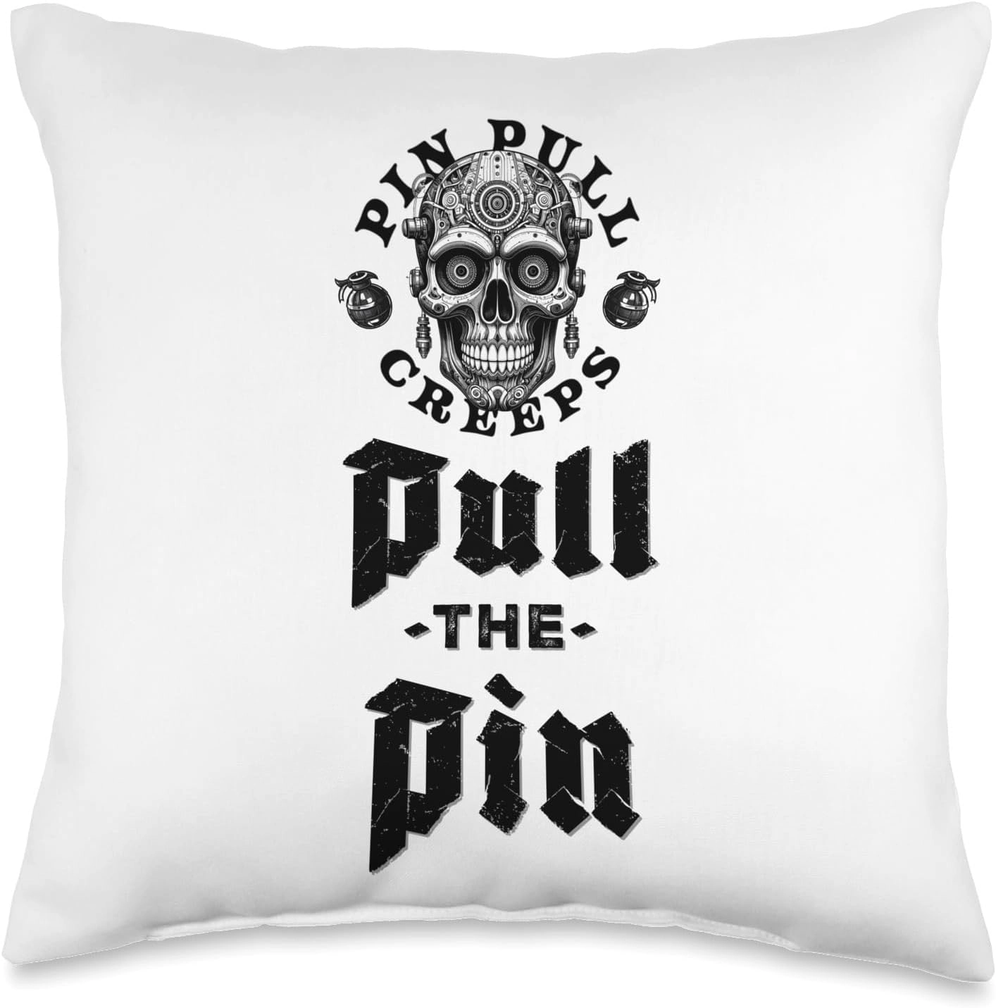 Static Signal Creeps Throw Pillow